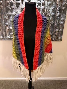 Vintage Shawl rainbow